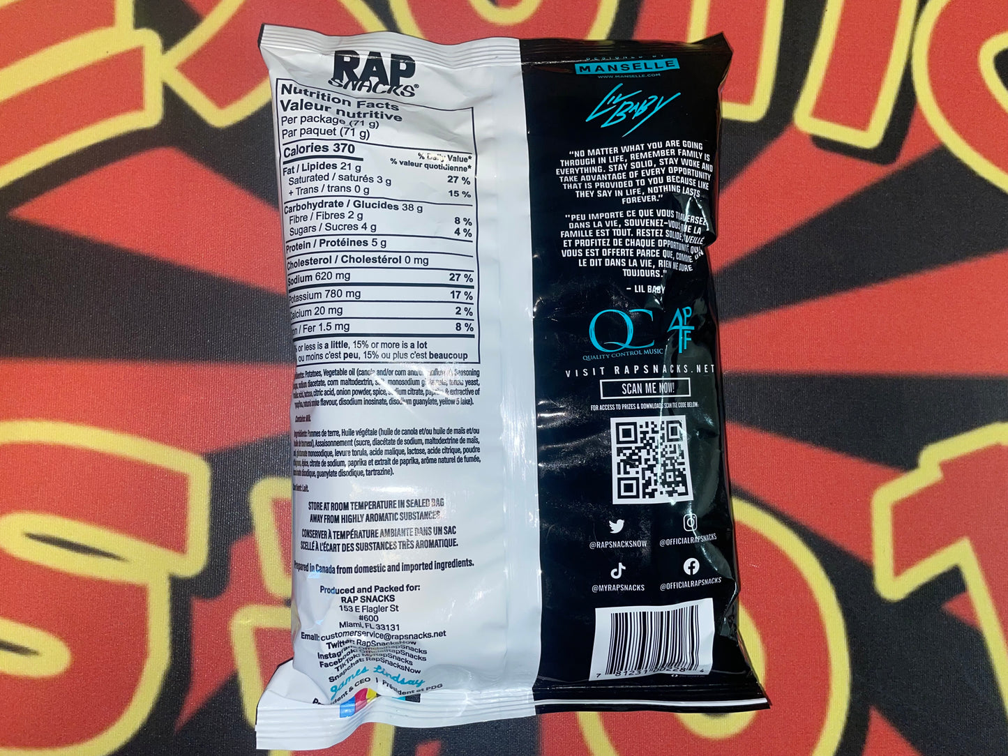 Lil Baby “All in Flavor” Salt, Vinegar, BBQ, Onion, Garlic & More flavored chips