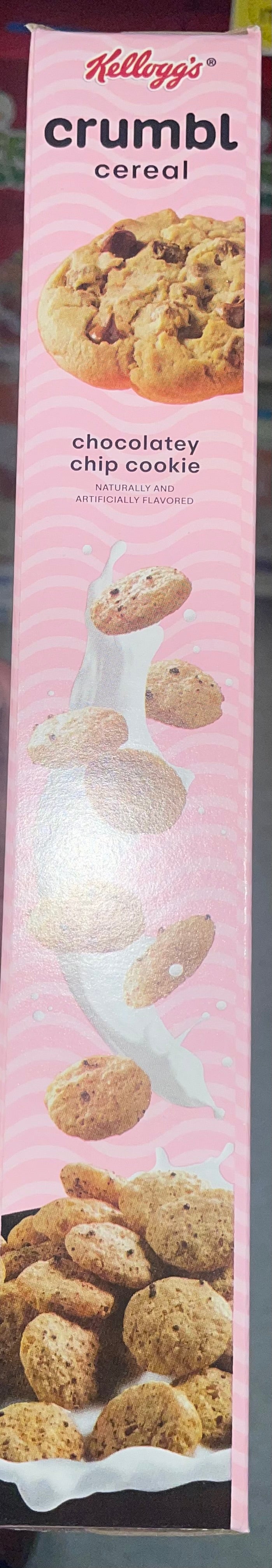 Crumbl Chocolatey Chip Cookie Cereal Kelloggs Chocolate Chips Limited Edition Snack Cold Cereal 223g Breakfast