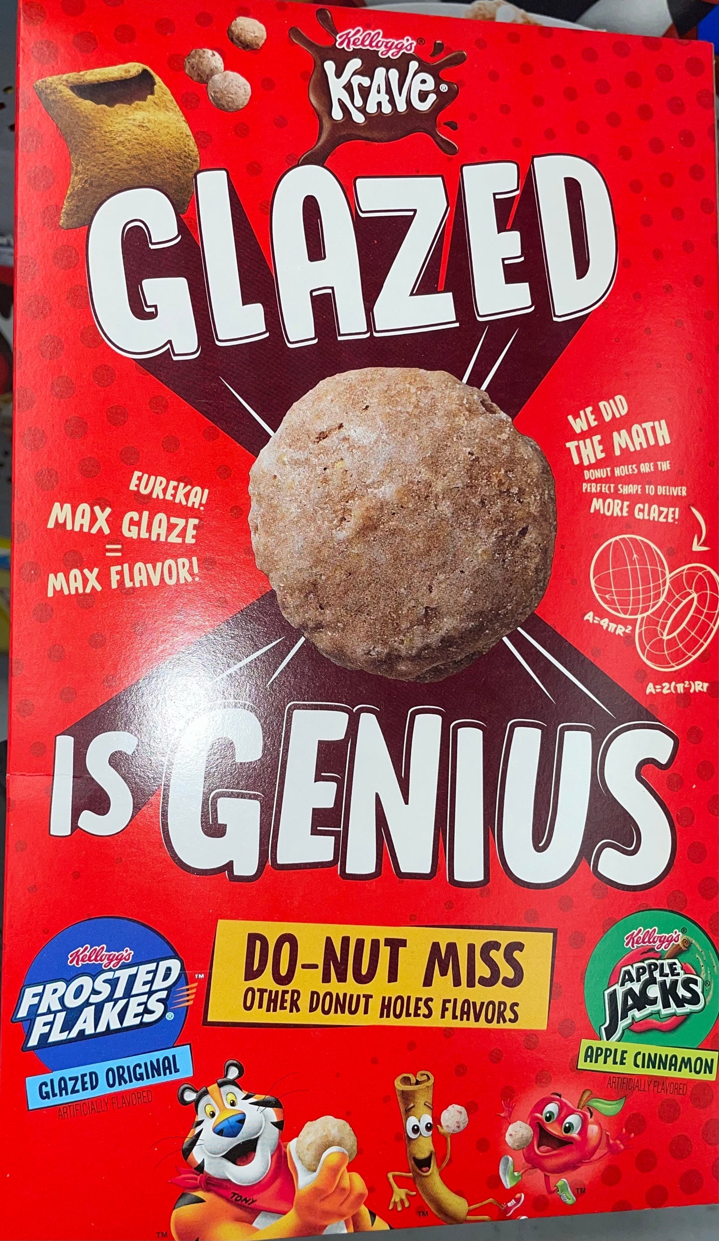 Krave Glazed Chocolate Donut Holes Cereal Kelloggs 481g