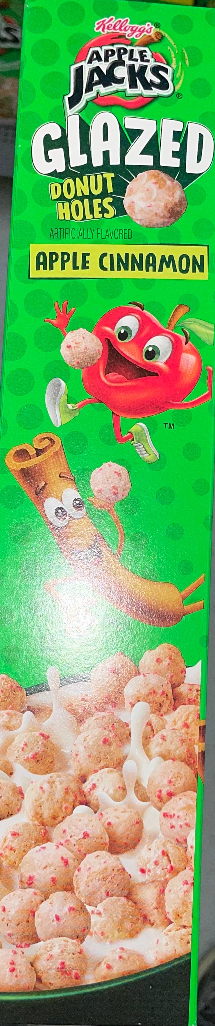 Apple Jacks Glazed Apple Cinnamon Donut Holes Cereal Kelloggs 481g