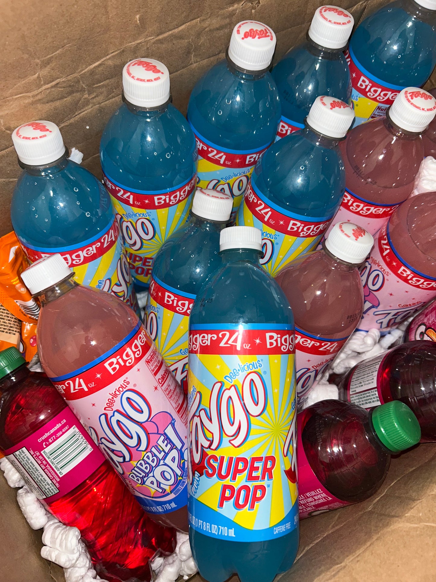 Faygo Bubble Pop Soda 24 oz. Delicious Summer Drink Bubble Gum Flavor