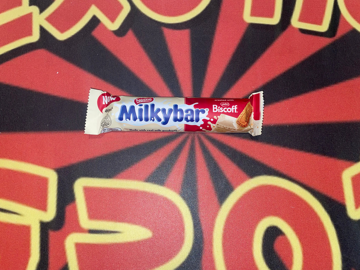 Milkybar Lotus Biscoff Flavored White Chocolate Bar