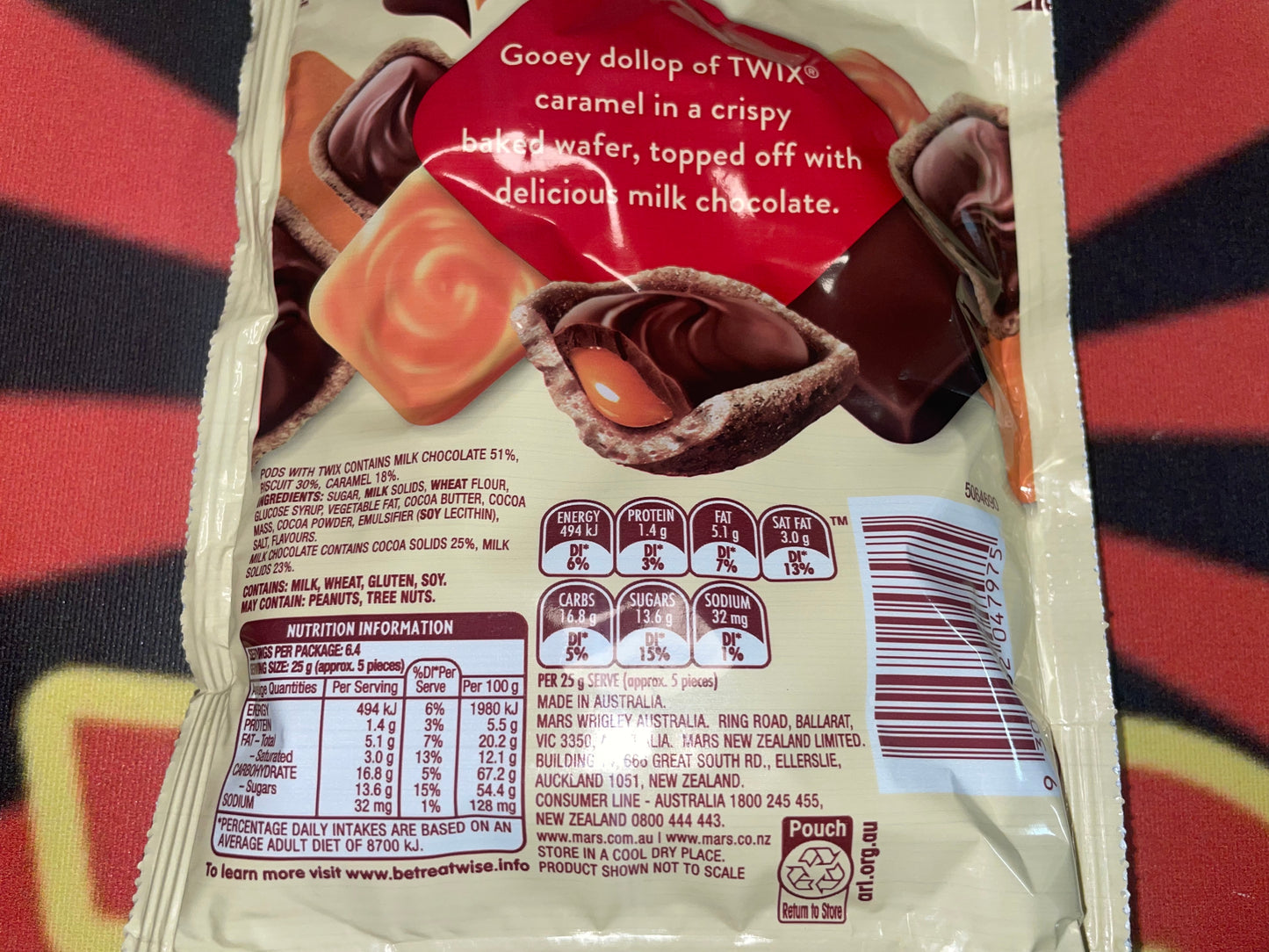 Twix Pods Chocolate Candy (Australia) 160g