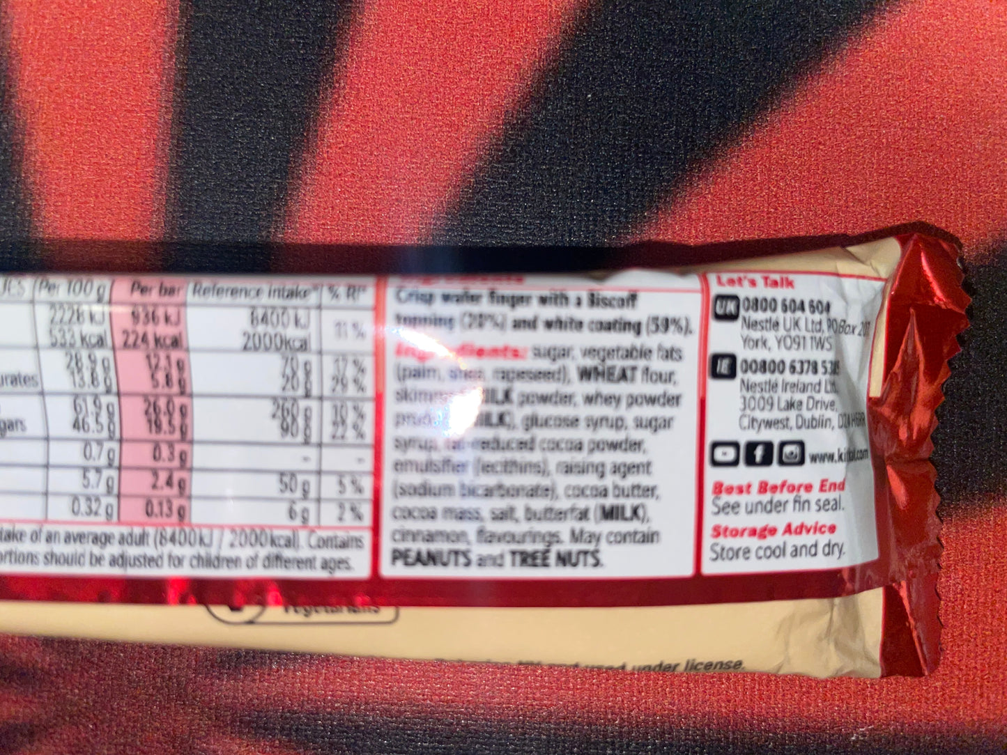 KitKat Chunky Lotus Biscoff White Chocolate Bar Nestle Candy Bar Kit Kat