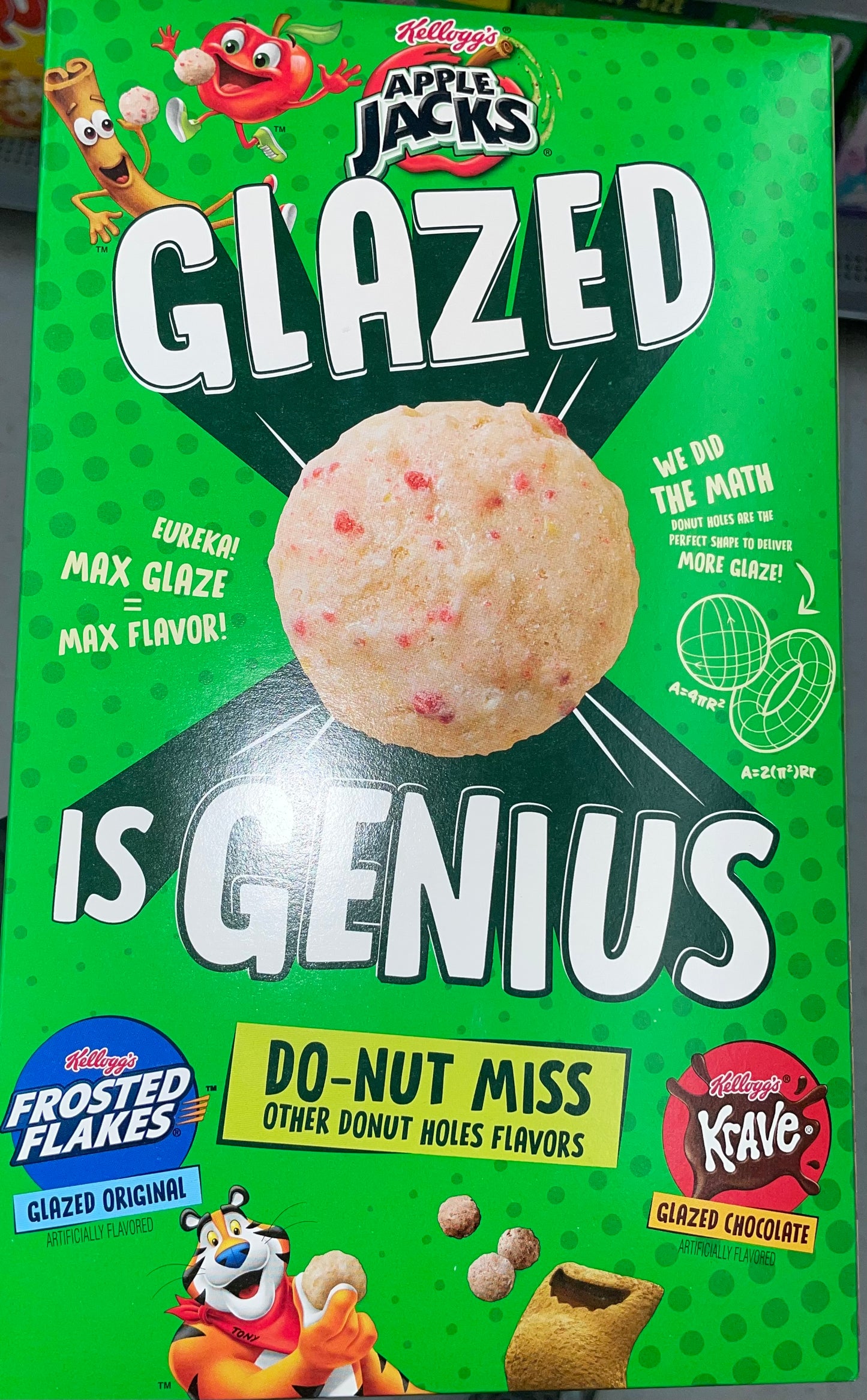 Apple Jacks Glazed Apple Cinnamon Donut Holes Cereal Kelloggs 481g