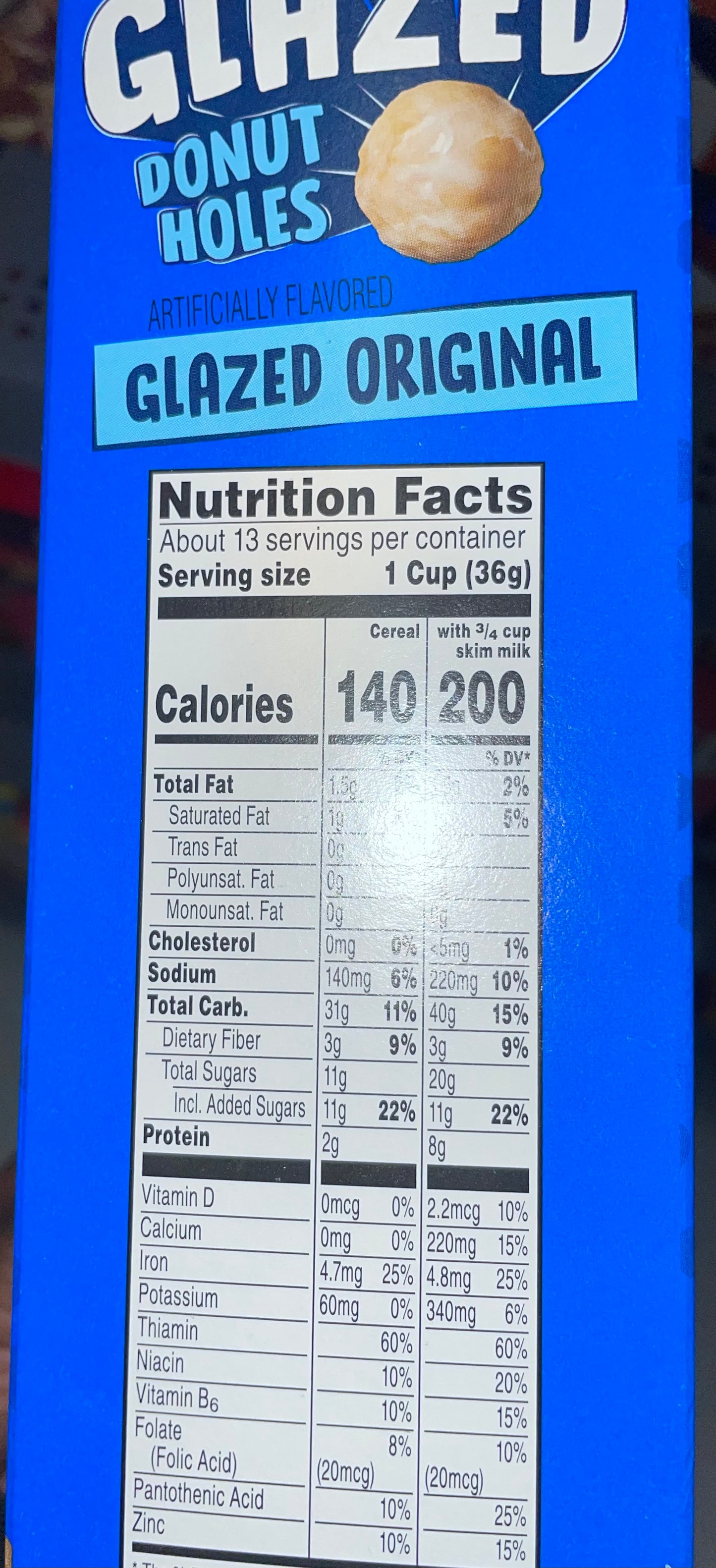 Frosted Flakes Glazed Donut Holes Cereal Kelloggs 481g