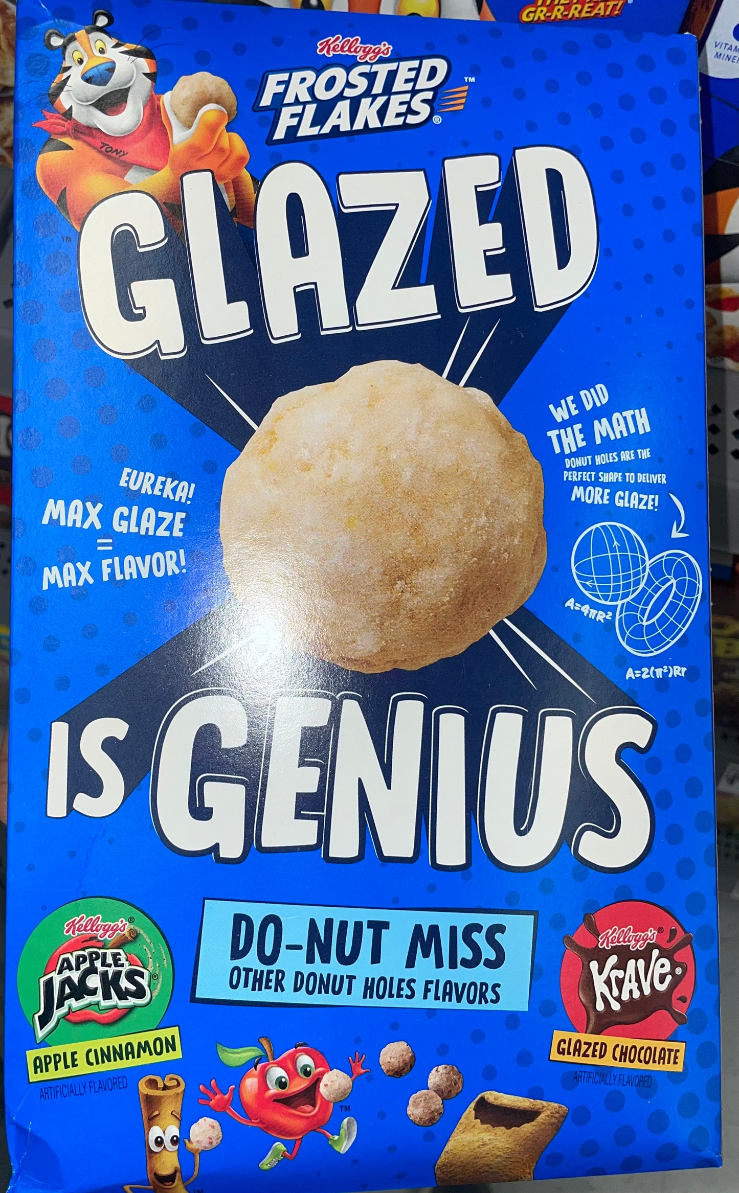 Frosted Flakes Glazed Donut Holes Cereal Kelloggs 481g