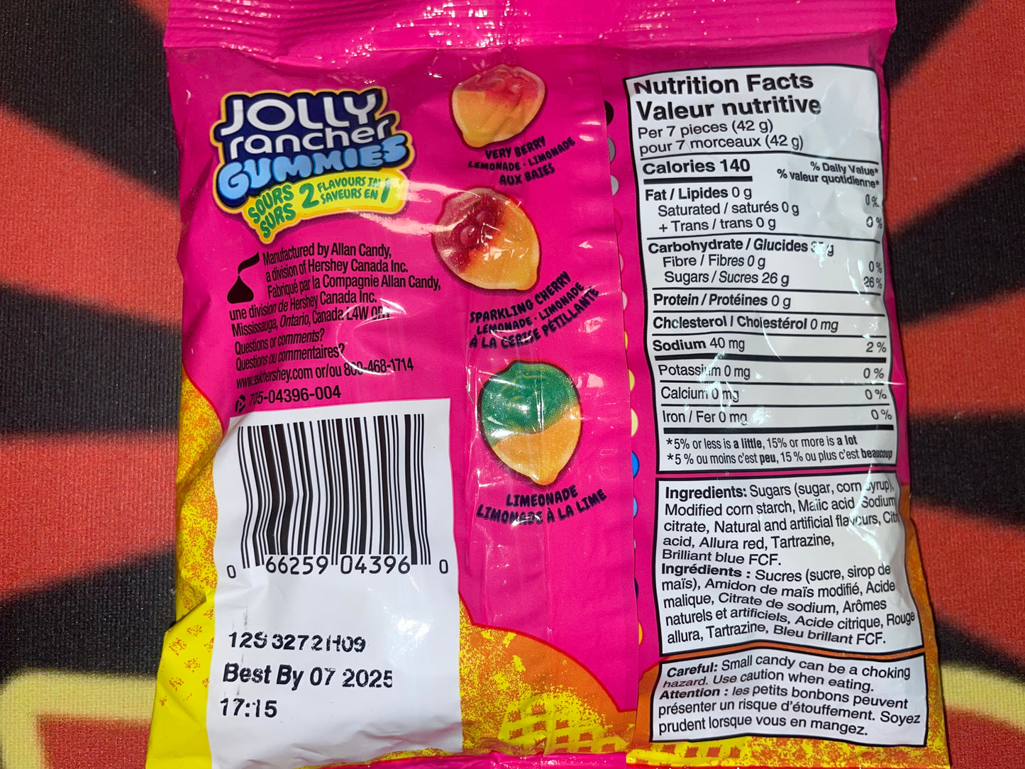Jolly Rancher Gummies Sours 2 FLAVORS 182g Sour Candy Candies Sweet Gummy Gummie
