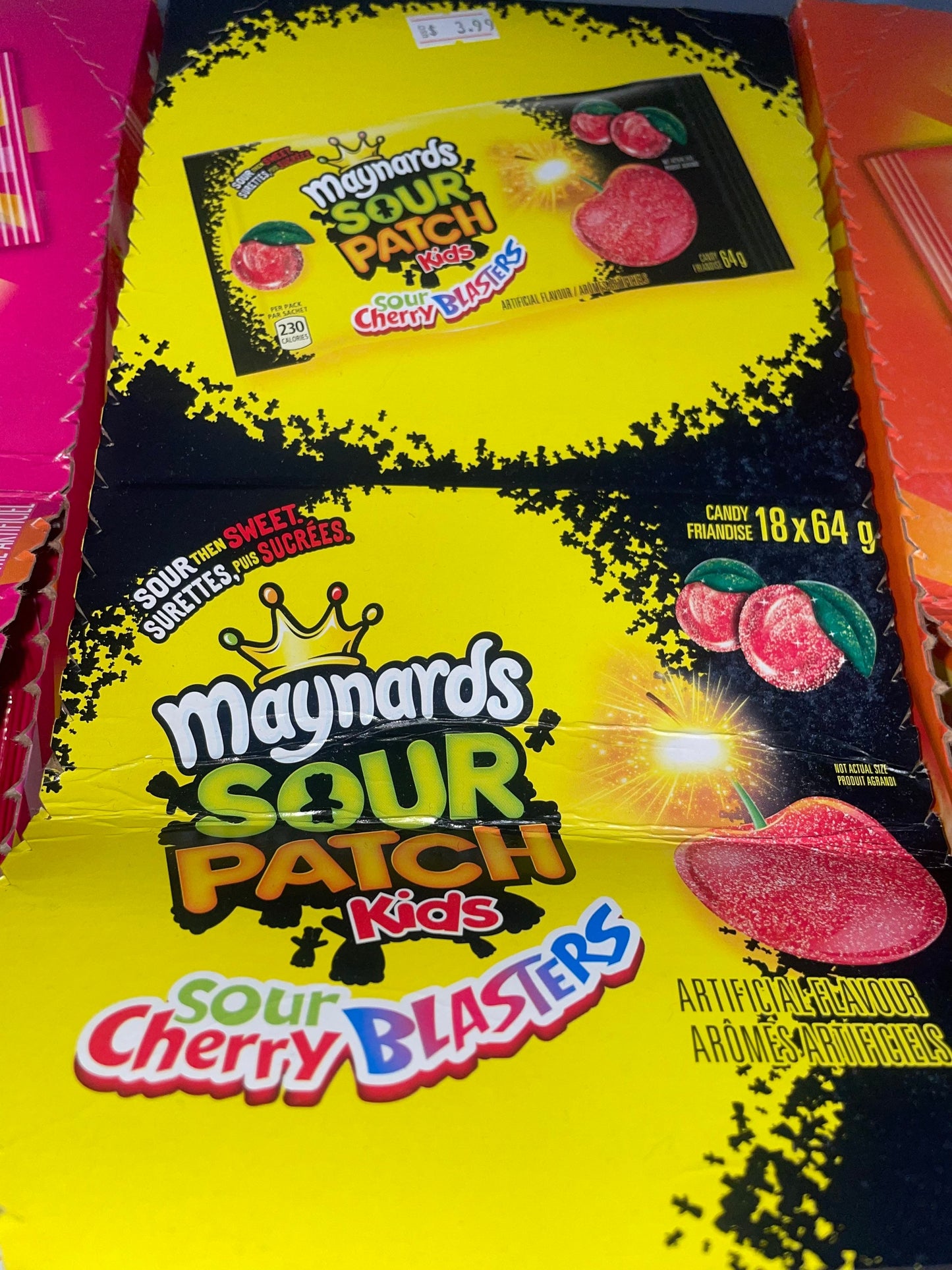 Maynard’s Sour Patch Kids Sour Cherry Blasters Rare Canada Gummies