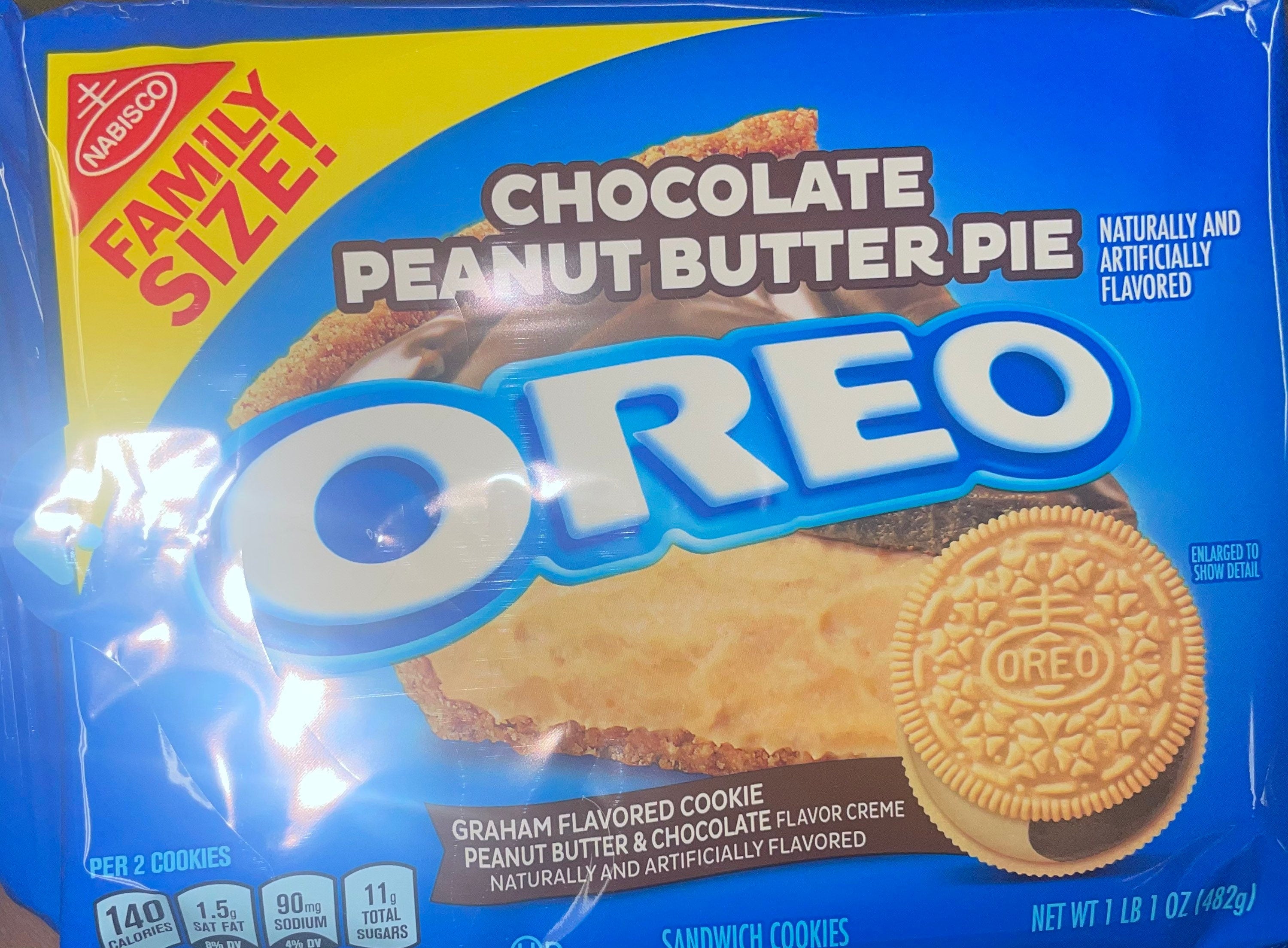 OREO Peanut Butter Flavor Creme Chocolate Sandwich Cookies Family