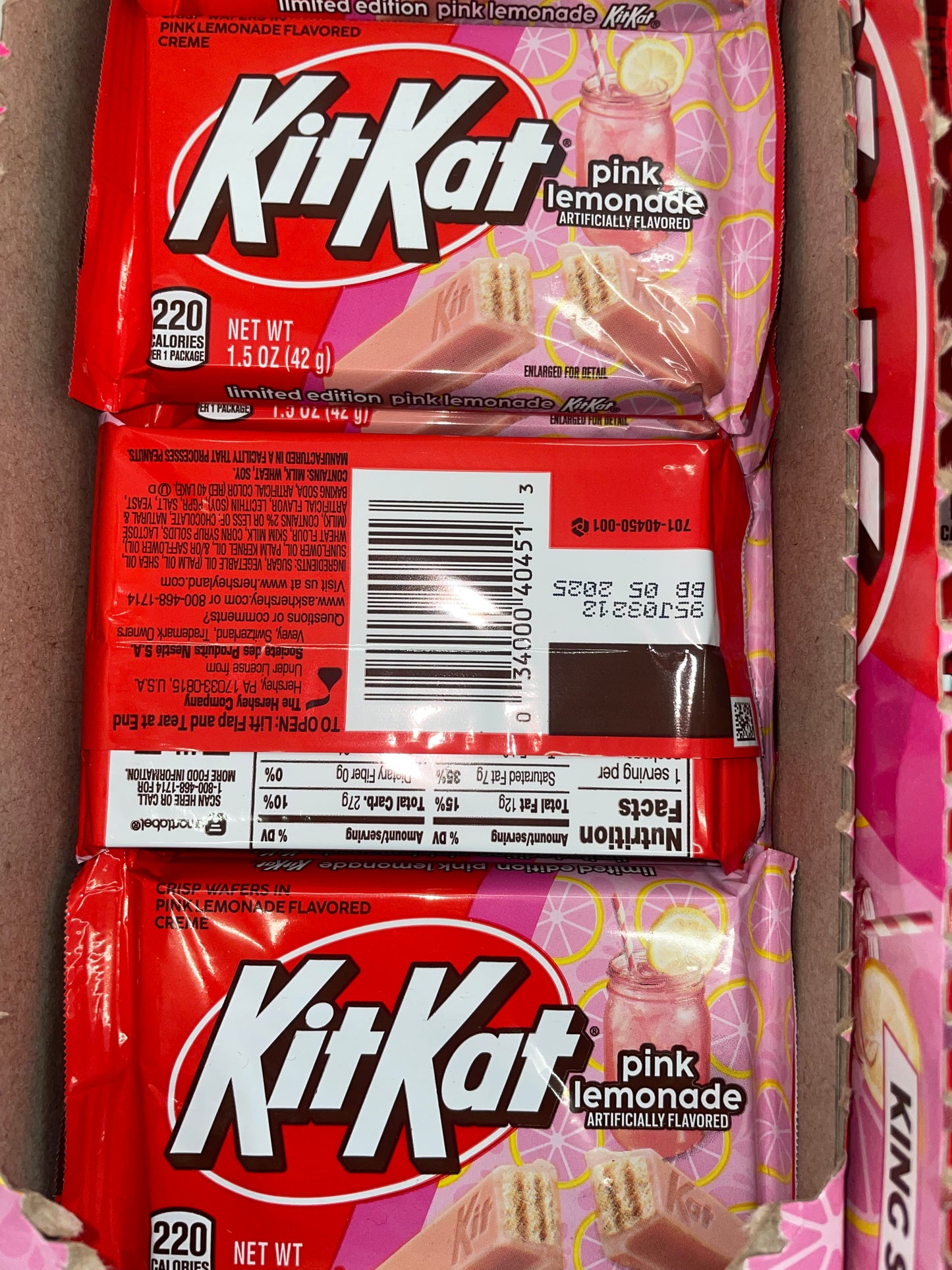 Kit Kat Pink Lemonade Flavor KitKat King Size Candy Bar Chocolate Wafer Wafers 42g