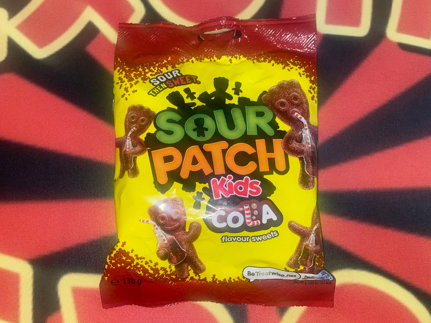 Sour Patch Kids Cola Flavor Flavored Sour then Sweet Flavour Sweets (UK) Gummies Chewy Snack Snacks Candy Candies