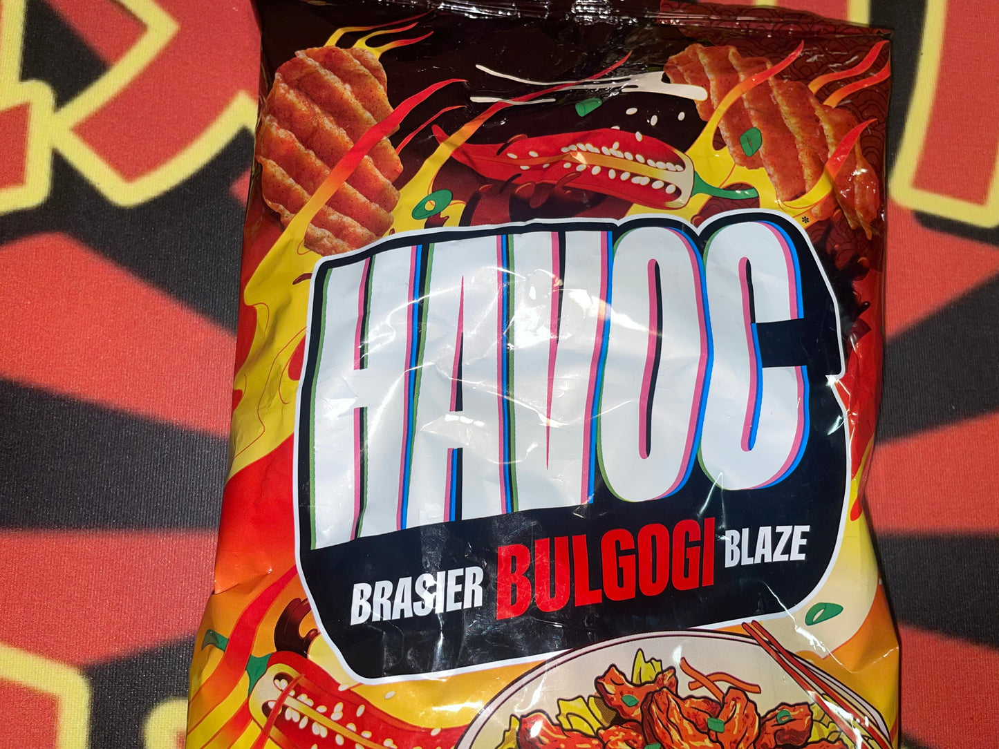 Havoc Brasier Bulgogi Blaze Spicy Hot Chips (United Kingdom) Tangy Sweet Crunchy Snack 190g