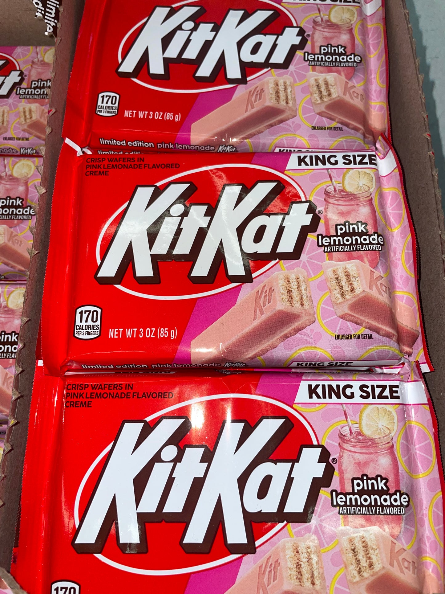 Kit Kat Pink Lemonade Flavor KitKat King Size Candy Bar Chocolate Wafer Wafers 42g