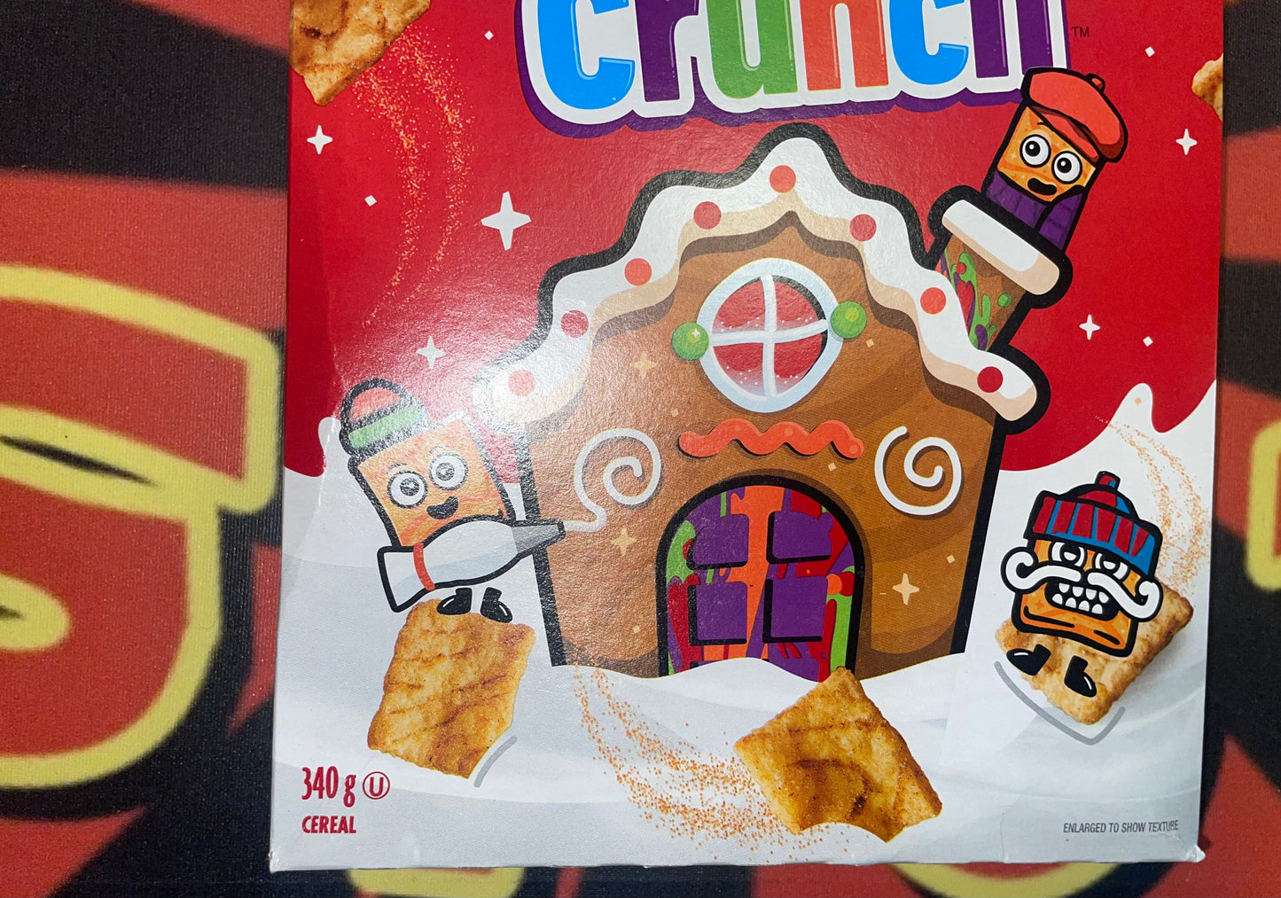 Gingerbread Toast Crunch Cereal Gingerbread Man Cookie Winter Limited Edition Cold Cereal Snack 340g (Canada)