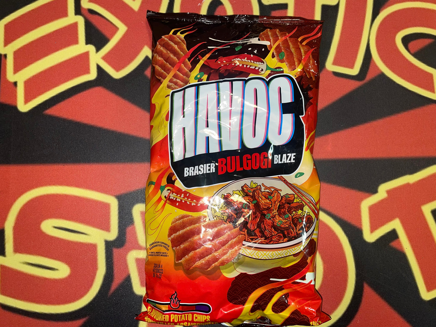 Havoc Brasier Bulgogi Blaze Spicy Hot Chips (United Kingdom) Tangy Sweet Crunchy Snack 190g