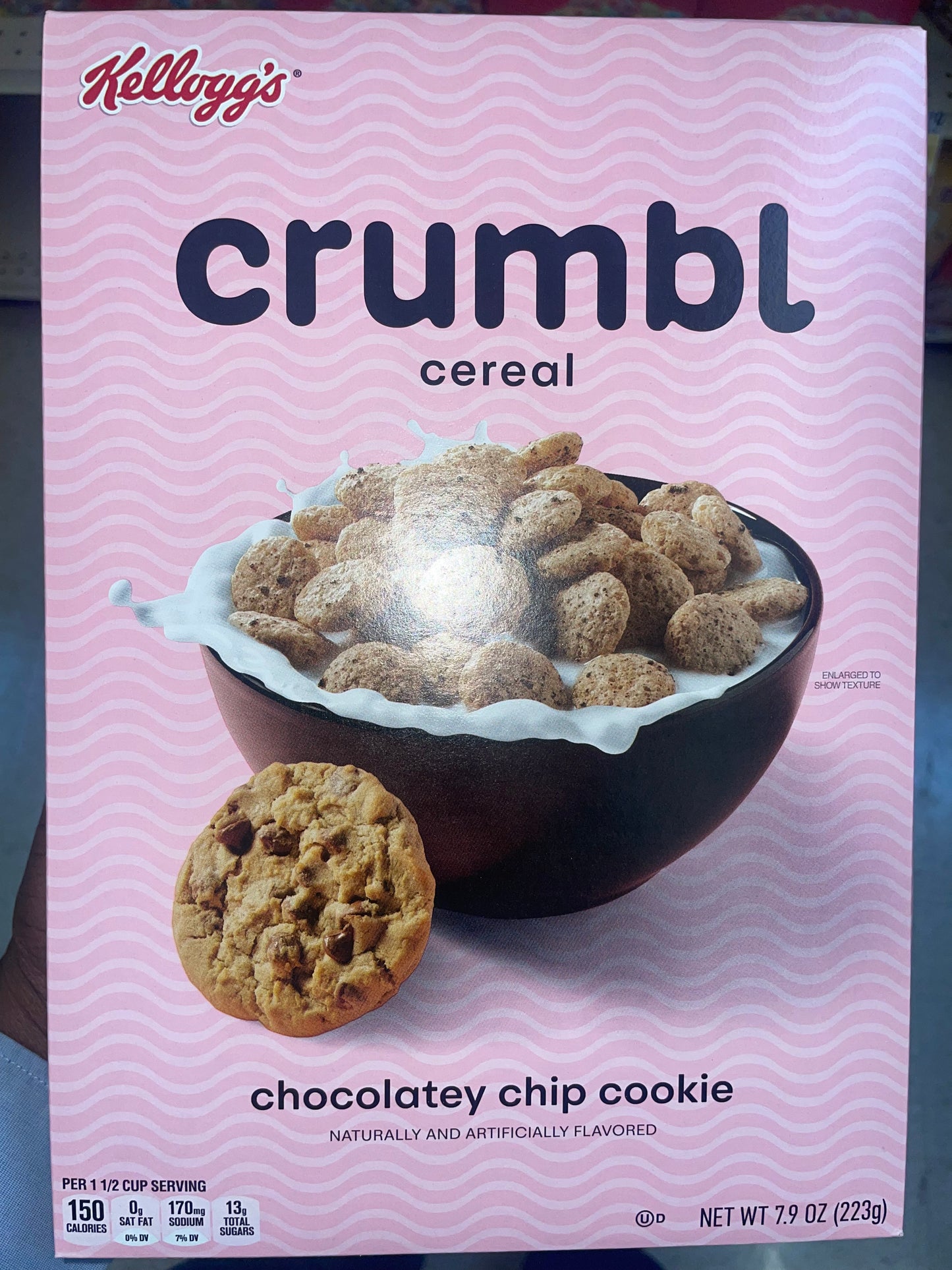 Crumbl Chocolatey Chip Cookie Cereal Kelloggs Chocolate Chips Limited Edition Snack Cold Cereal 223g Breakfast