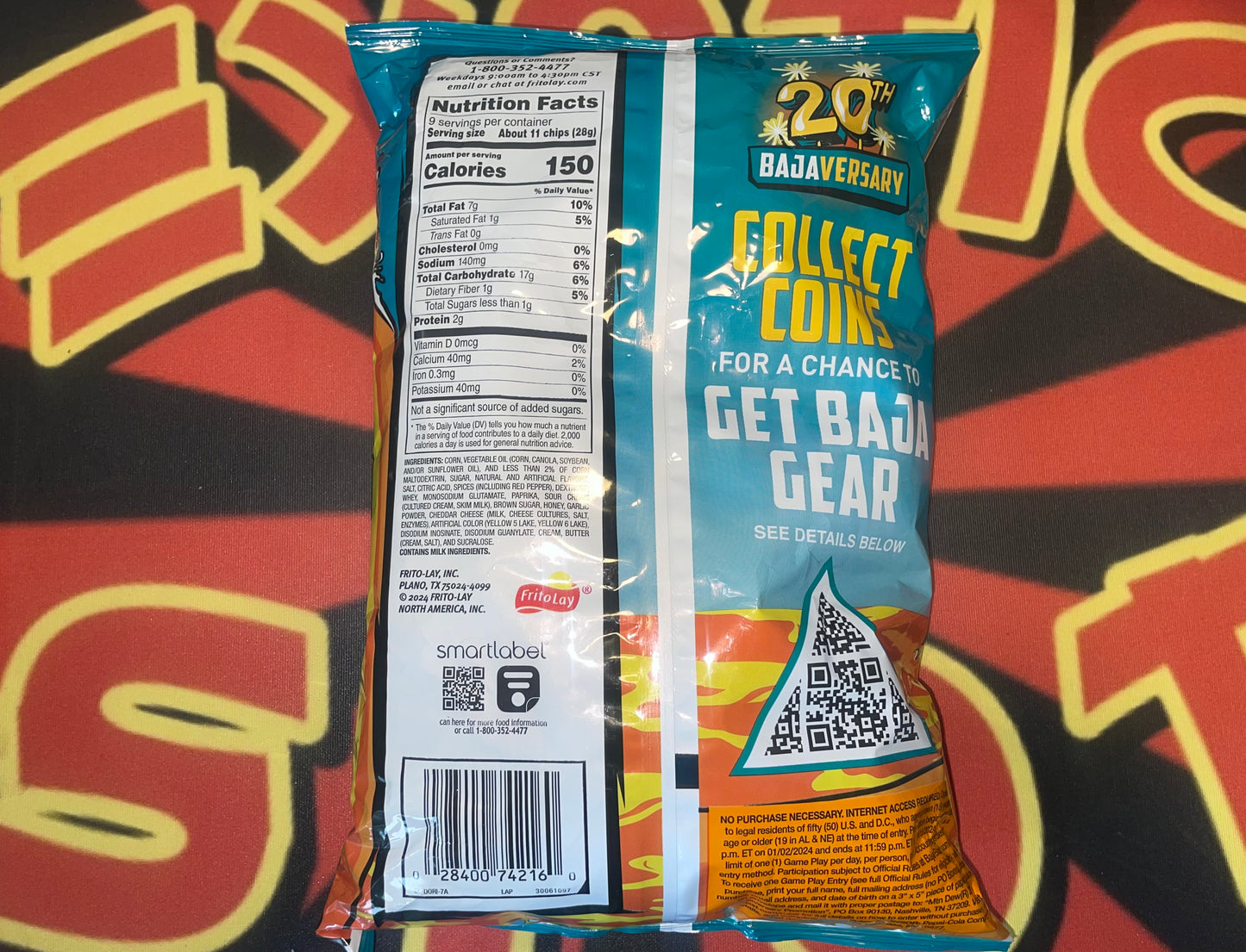 Doritos Baja Blast Fiery Mango Flavored Chips Chip Flavor Limited Edition Rare