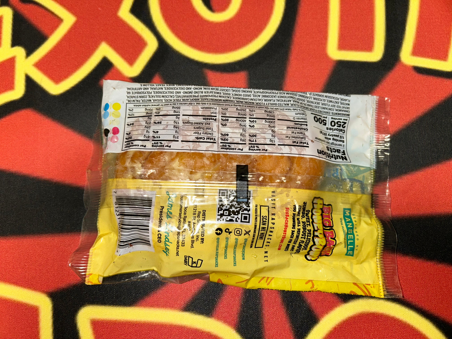 Rap Snacks Big Back Lemon Honey Bun Sweet Icing Snack Cake