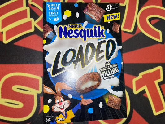 Nesquik Loaded with Vanilla Creme Filling Cereal Nestle General Mills Cold Cereal New 368g