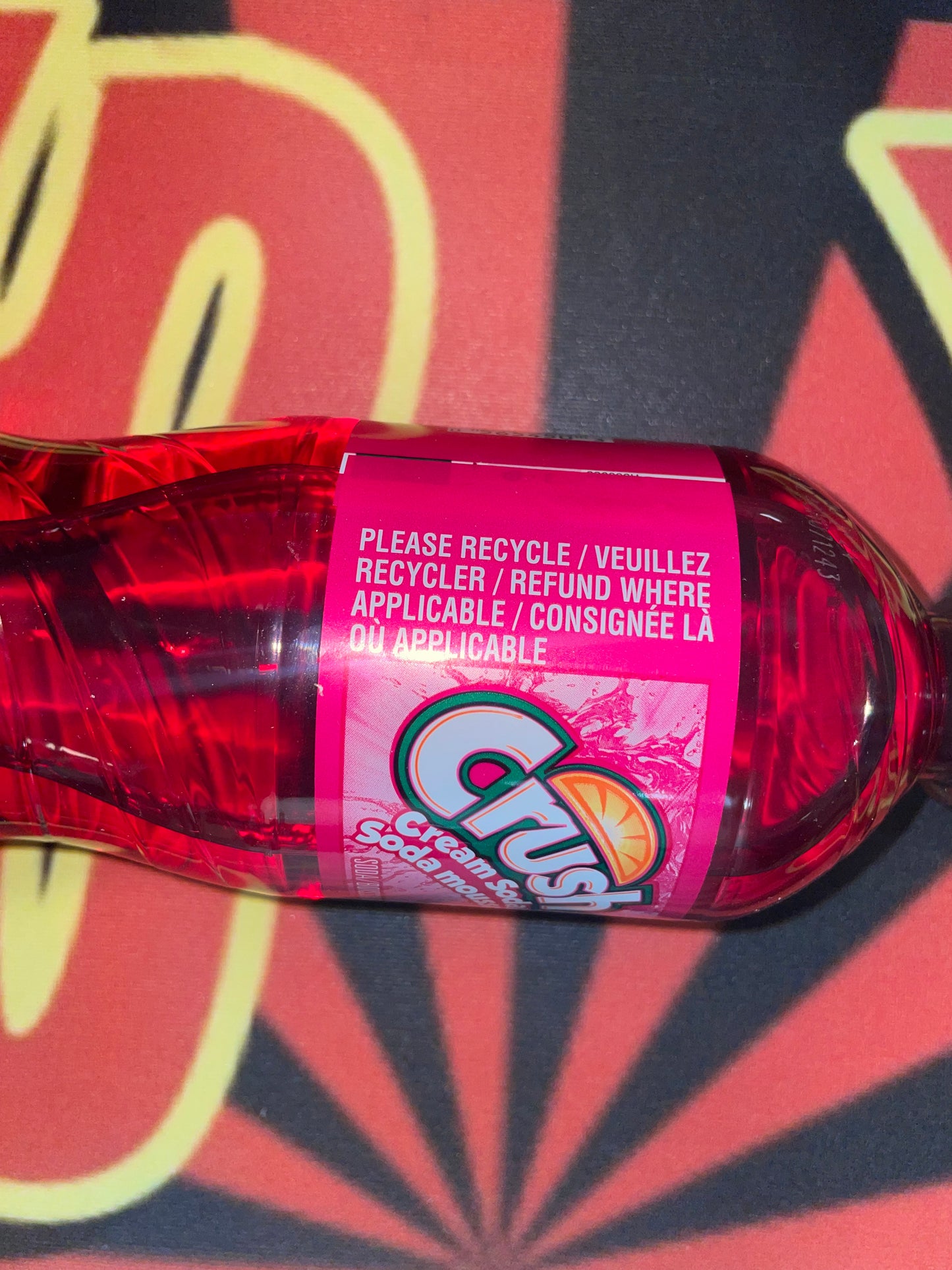 Crush Cream Soda (Canada) 590ml Purple Bubbly Drink