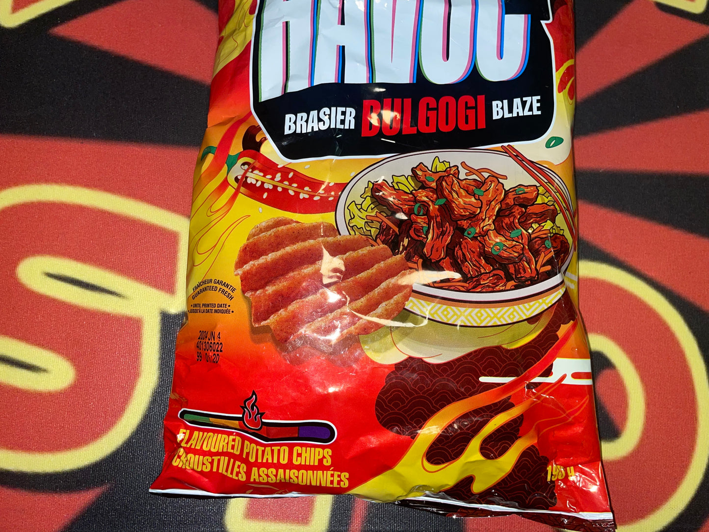 Havoc Brasier Bulgogi Blaze Spicy Hot Chips (United Kingdom) Tangy Sweet Crunchy Snack 190g