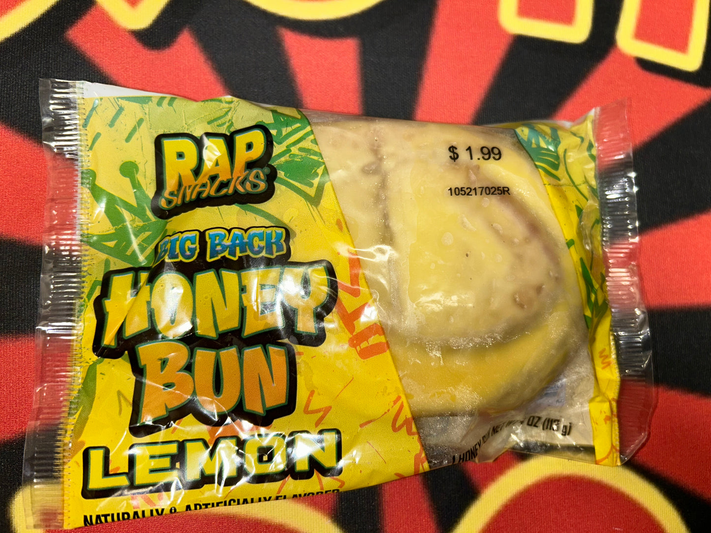 Rap Snacks Big Back Lemon Honey Bun Sweet Icing Snack Cake