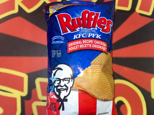 Ruffles x KFC Chicken Collaboration Original Recipe Chicken Flavored Potato Chips with Ridges Crunchy Snack 60g