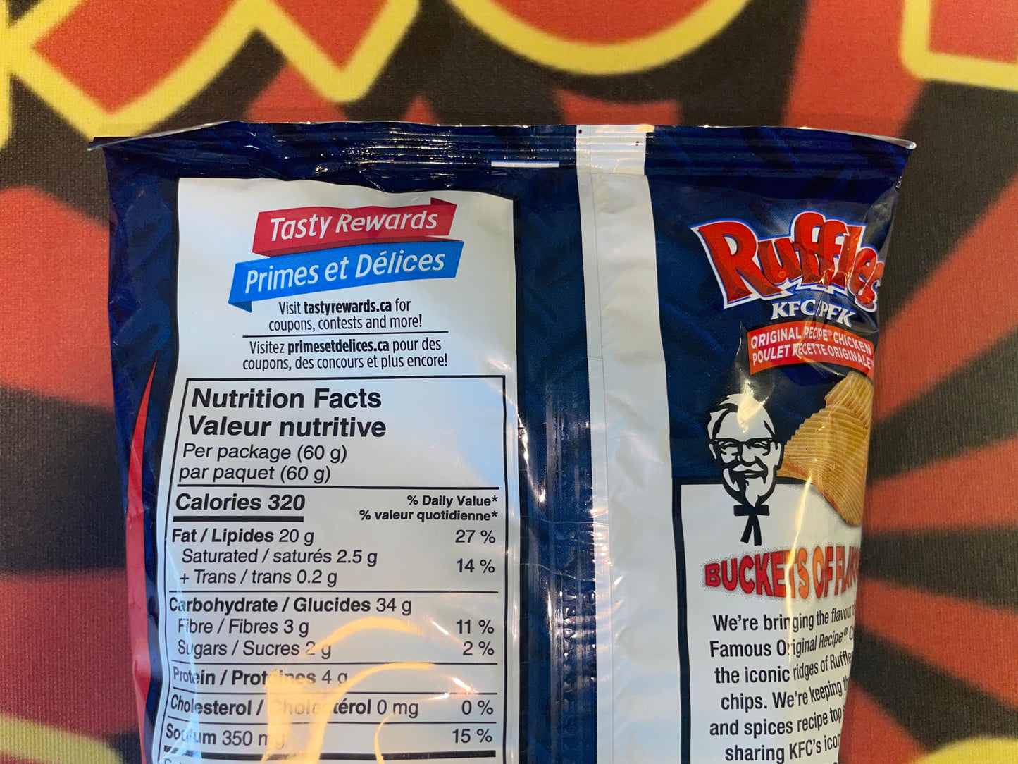 Ruffles x KFC Chicken Collaboration Original Recipe Chicken Flavored Potato Chips with Ridges Crunchy Snack 60g