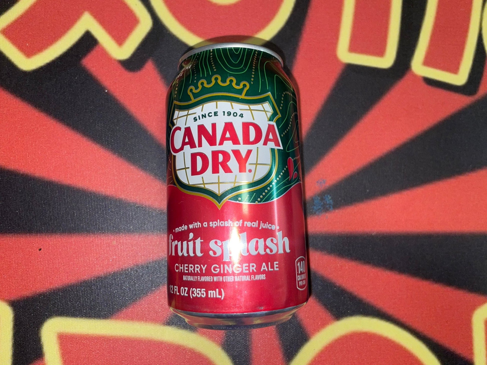 Canada Dry Fruit Splash Cherry Ginger Ale Soda Soft Drink Sweet Refreshing Bubbly Drink 12oz - Exotic Spot 99