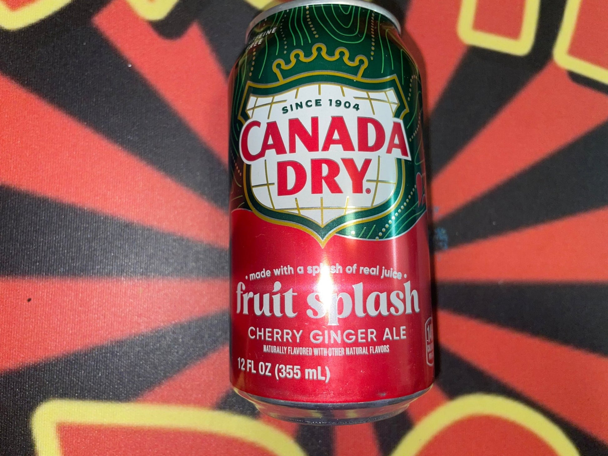 Canada Dry Fruit Splash Cherry Ginger Ale Soda Soft Drink Sweet Refreshing Bubbly Drink 12oz - Exotic Spot 99