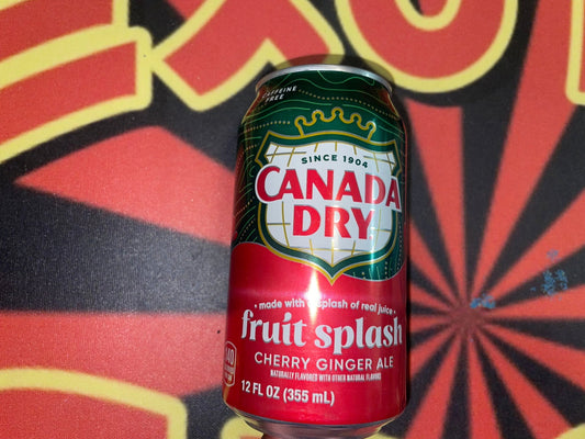 Canada Dry Fruit Splash Cherry Ginger Ale Soda Soft Drink Sweet Refreshing Bubbly Drink 12oz - Exotic Spot 99