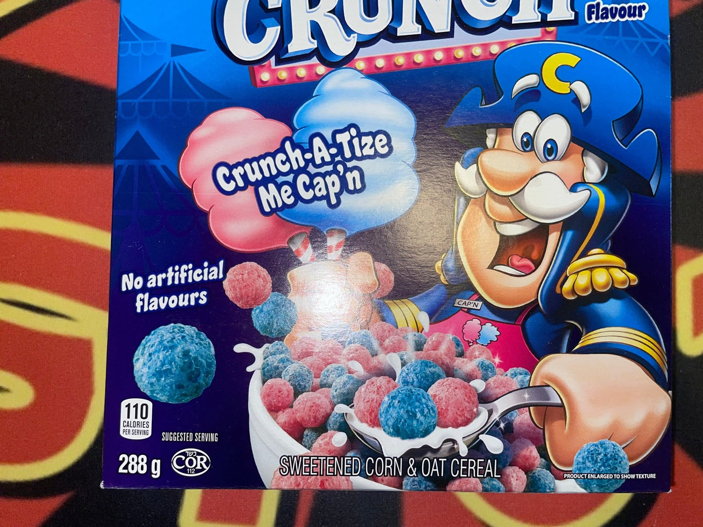 Captain Crunch Cotton Candy Crunch Cap’n Crunch Crunchatize me Cap’n Sweet Corn Crunchy Breakfast Cereal Limited Edition Flavour Sweetened 288g - Exotic Spot 99