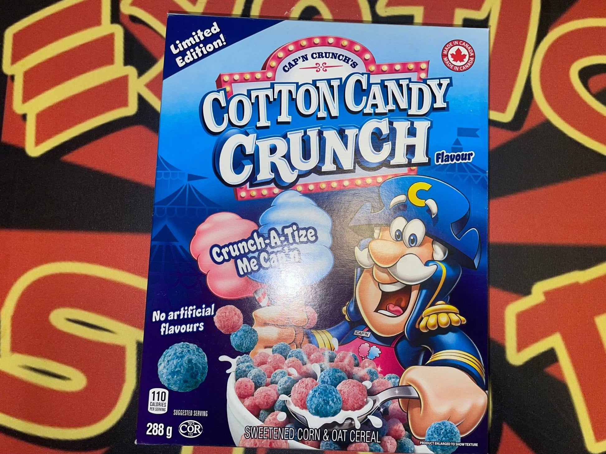 Captain Crunch Cotton Candy Crunch Cap’n Crunch Crunchatize me Cap’n Sweet Corn Crunchy Breakfast Cereal Limited Edition Flavour Sweetened 288g - Exotic Spot 99