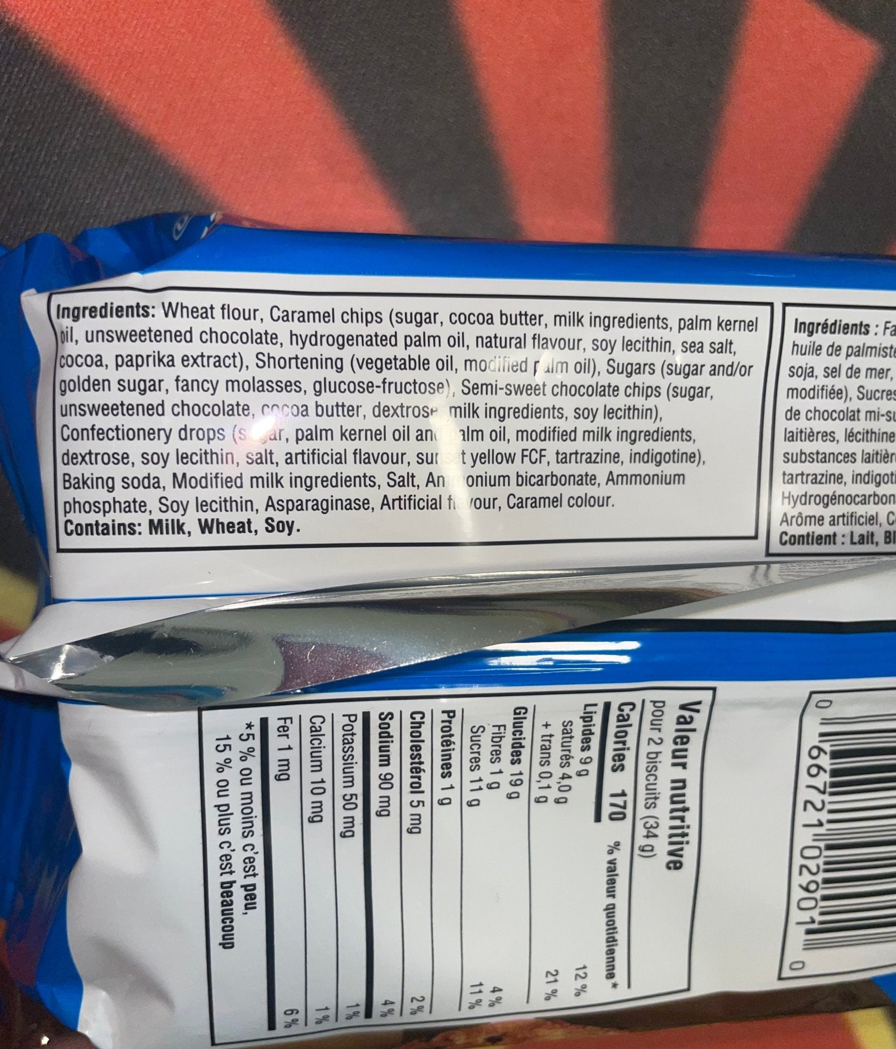 Chips Ahoy Cadbury Chocolate Chip Caramilk Flavored Cookies Snack Cookie Caramel Snacks Sweet 253g Christie - Exotic Spot 99