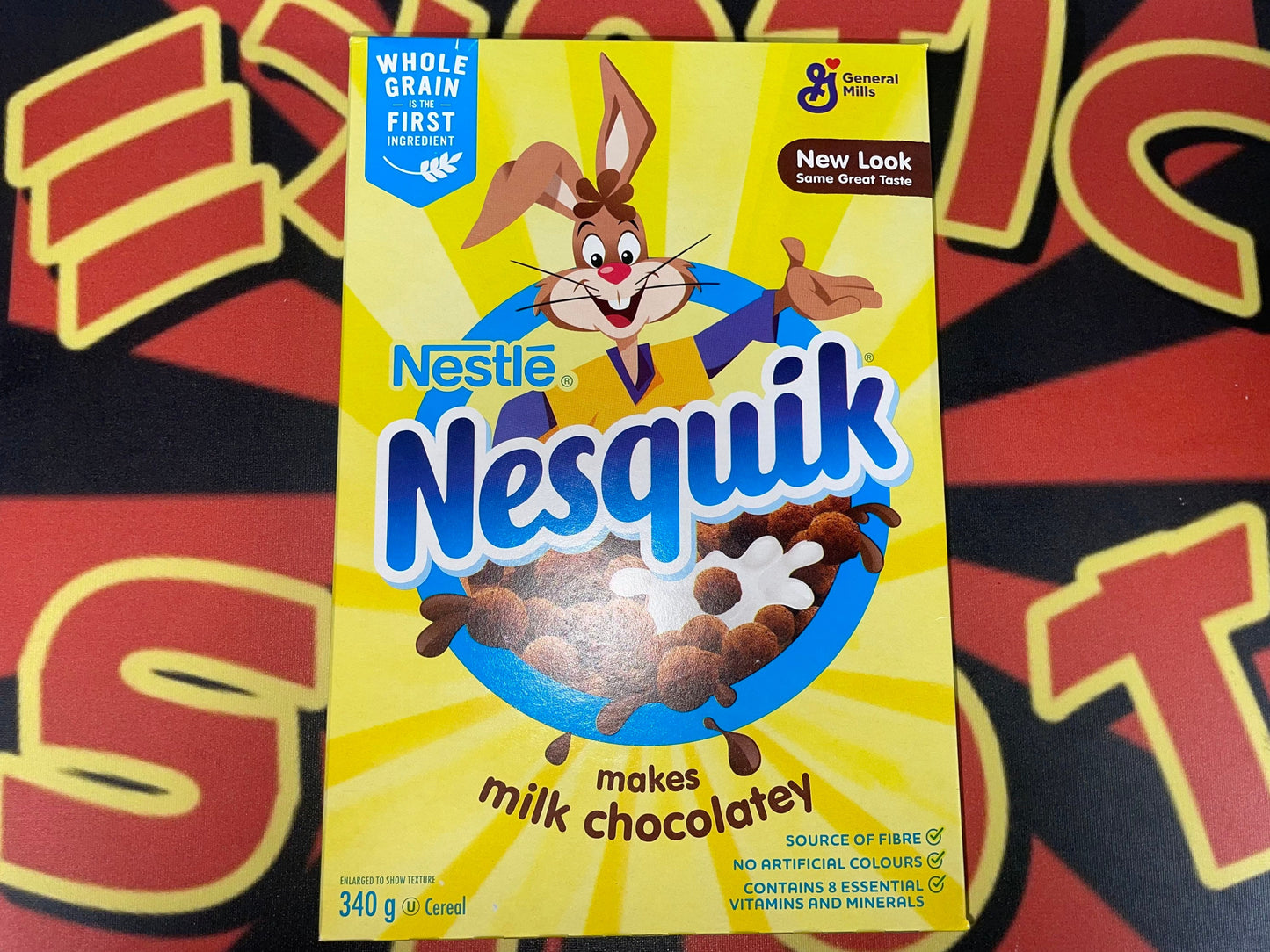 Nestle Nesquik Cereal makes milk chocolatey